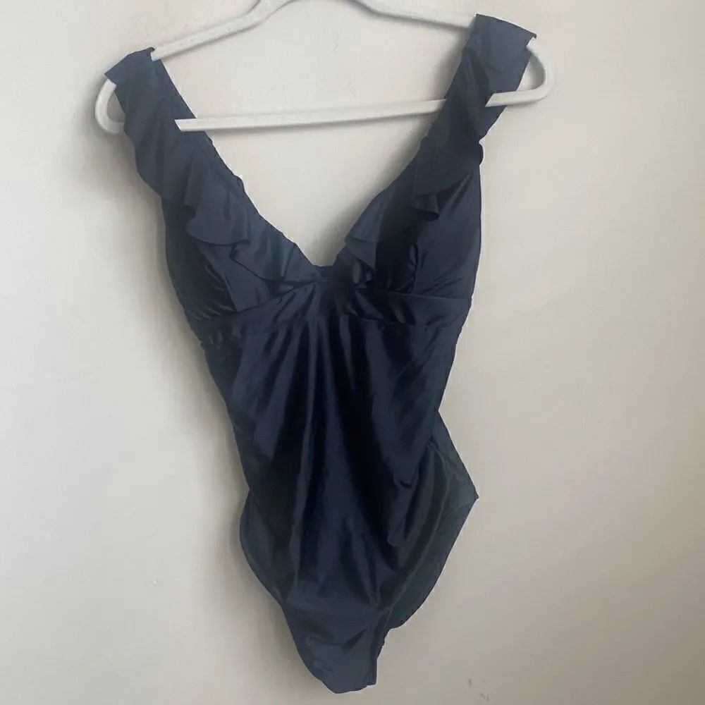 SOYM Black One Piece Swimsuit L